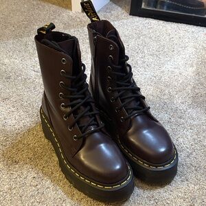 Dr. Martens Women's burgundy Combat Boots